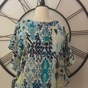 New York & Co. Sleeveless Muticolor Top Size XL